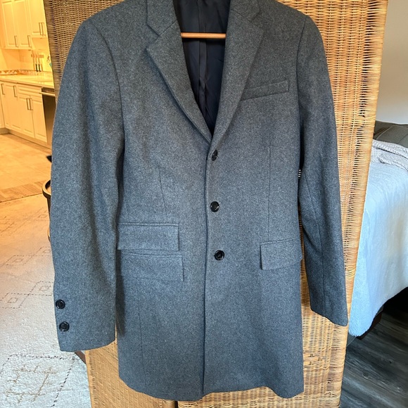 Matinique dark grey wool-blend men’s coat - Picture 3 of 14